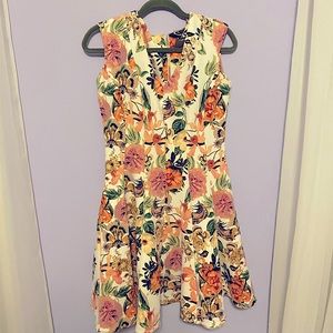 floral dress pleated size 8